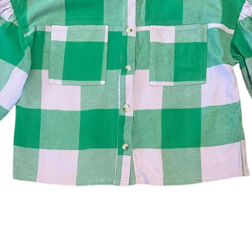 Anthropologie Sanctuary Pocket Top Shirt Plaid
Long Sleeve Shirt, Size L - Picture 6 of 15